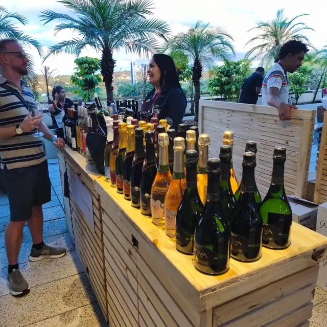 Público e experiência durante o evento Na Trilha do Vinho.